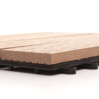 WPC Gartenfliese Rhone + Abschluss Holzoptik 1m2 Premium waagrecht
