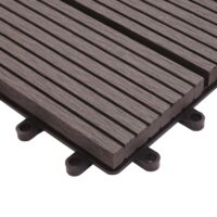 WPC Gartenfliese Rhone + Abschluss Holzoptik 1m2 Premium waagrecht