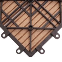 WPC Gartenfliese Rhone + Abschluss Holzoptik 1m2 Premium waagrecht