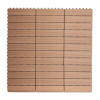 WPC Gartenfliese Rhone + Abschluss Holzoptik 1m2 Premium waagrecht