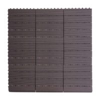 WPC Gartenfliese Rhone + Abschluss Holzoptik 1m2 Premium waagrecht