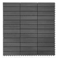 WPC Gartenfliese Rhone Holzoptik 1m2 Basis anthrazit linear