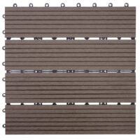 WPC Gartenfliese Rhone Holzoptik 1m2 Basis coffee linear