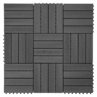 WPC Gartenfliese Rhone Holzoptik 1m2 Premium anthrazit linear