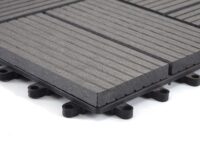 WPC Gartenfliese Rhone Holzoptik 1m2 Premium anthrazit Vierecke