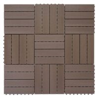 WPC Gartenfliese Rhone Holzoptik 1m2 Premium coffee linear