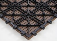 WPC Gartenfliese Rhone Holzoptik 1m2 Premium coffee linear