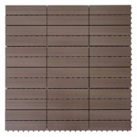 WPC Gartenfliese Rhone Holzoptik 1m2 Premium coffee linear
