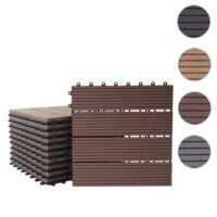 WPC Gartenfliese Rhone Holzoptik 1m2 Premium coffee linear