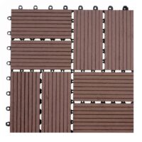 WPC Gartenfliese Rhone Holzoptik 1m2 Premium coffee Vierecke