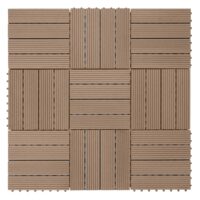 WPC Gartenfliese Rhone Holzoptik 1m2 Premium teak linear