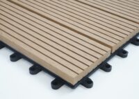 WPC Gartenfliese Rhone Holzoptik 1m2 Premium teak linear