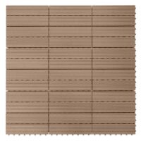 WPC Gartenfliese Rhone Holzoptik 1m2 Premium teak linear