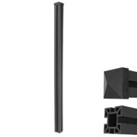 WPC-Pfosten Sarthe Zaun Stecksystem 240cm anthrazit
