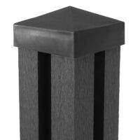 WPC-Pfosten Sarthe Zaun Stecksystem 240cm anthrazit