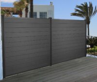WPC-Pfosten Sarthe Zaun Stecksystem 240cm anthrazit