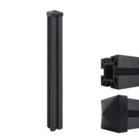 WPC-Pfosten Sarthe Zaun Stecksystem 98cm anthrazit