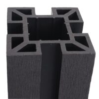 WPC-Pfosten Sarthe Zaun Stecksystem 98cm anthrazit