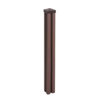 WPC-Pfosten Sarthe Zaun Stecksystem 98cm braun