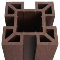 WPC-Pfosten Sarthe Zaun Stecksystem 98cm braun