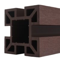 WPC-Pfosten Sarthe Zaun Stecksystem 98cm braun