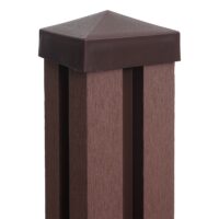 WPC-Pfosten Sarthe Zaun Stecksystem 98cm braun