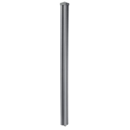 WPC-Pfosten Sarthe Zaun Stecksystem 1,88m grau