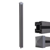 WPC-Pfosten Sarthe Zaun Stecksystem 240cm grau