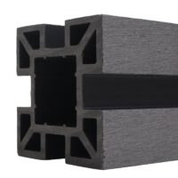 WPC-Pfosten Sarthe Zaun Stecksystem 240cm grau