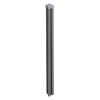 WPC-Pfosten Sarthe Zaun Stecksystem 240cm grau