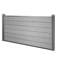 WPC-Pfosten Sarthe Zaun Stecksystem 98cm grau