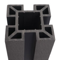 WPC-Pfosten Sarthe Zaun Stecksystem 98cm grau