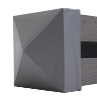 WPC-Pfosten Sarthe Zaun Stecksystem 98cm grau