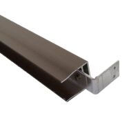 WPC Sichtschutz Abschluss-Set mit Pfosten 180cm braun Savon