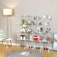 Würfelregal Modular Gitterregal 16 Würfel Weiss