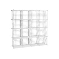 Würfelregal Modular Gitterregal 16 Würfel Weiss