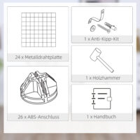 Würfelregal flexibel für Kleidung und Spielzeug Metall schwarz