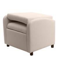 Fernsehsessel Relaxsessel klappbar Kunstleder 99x70x75cm creme