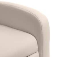 Fernsehsessel Relaxsessel klappbar Kunstleder 99x70x75cm creme