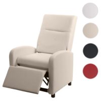 Fernsehsessel Relaxsessel klappbar Kunstleder 99x70x75cm creme