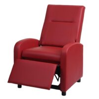 Fernsehsessel Relaxsessel klappbar Kunstleder 99x70x75cm rot