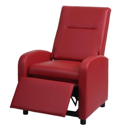 Fernsehsessel Relaxsessel klappbar Kunstleder 99x70x75cm rot