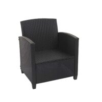 XXL Poly-Rattan Garnitur Lounge-Set Sitzgruppe Sofa Sessel anthrazit