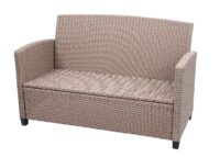 XXL Poly-Rattan Garnitur Lounge-Set Sitzgruppe Sofa Sessel grau-braun