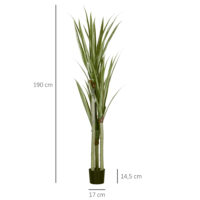 Yucca künstlich grosse Kunstpflanze im Topf Deko 190cm