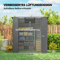 Zeltgarage wasserdicht mit Belüftung und aufrollbarer Tür