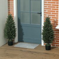 Zypressen künstlich 2er Set mit Topf UV-beständig 90cm